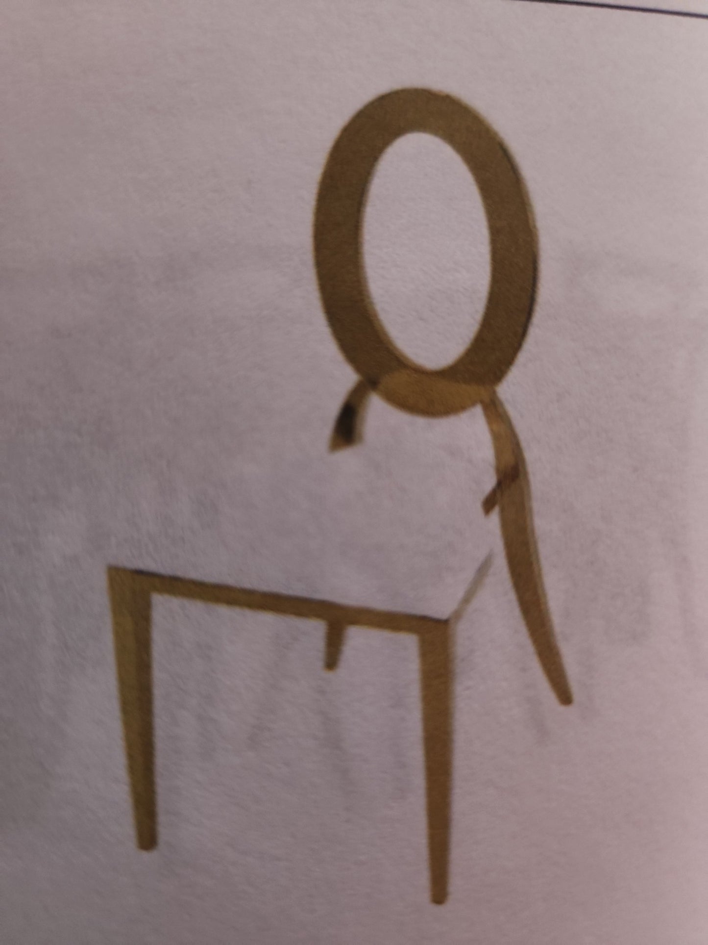O-Back Gold Chair