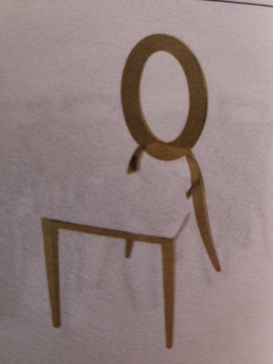 O-Back Gold Chair